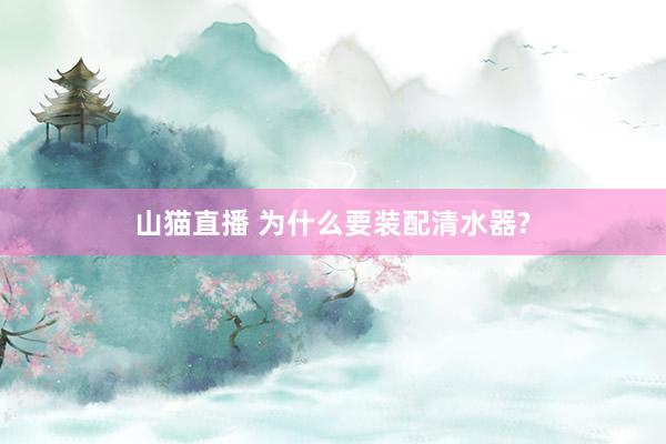 山猫直播 为什么要装配清水器?