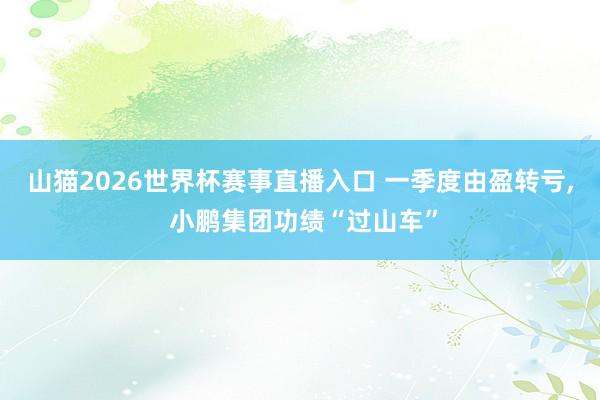 山猫2026世界杯赛事直播入口 一季度由盈转亏, 小鹏集团功绩“过山车”