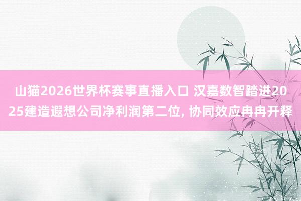 山猫2026世界杯赛事直播入口 汉嘉数智踏进2025建造遐想公司净利润第二位, 协同效应冉冉开释