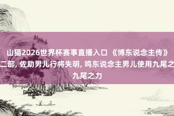 山猫2026世界杯赛事直播入口 《博东说念主传》第二部, 佐助男儿行将失明, 鸣东说念主男儿使用九尾之力
