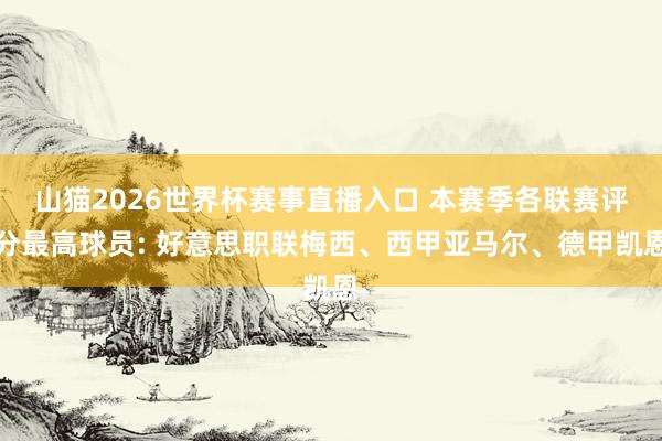 山猫2026世界杯赛事直播入口 本赛季各联赛评分最高球员: 好意思职联梅西、西甲亚马尔、德甲凯恩