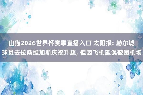 山猫2026世界杯赛事直播入口 太阳报: 赫尔城球员去拉斯维加斯庆祝升超, 但因飞机延误被困机场