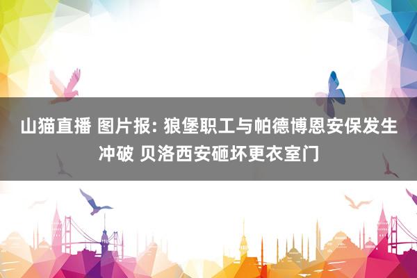 山猫直播 图片报: 狼堡职工与帕德博恩安保发生冲破 贝洛西安砸坏更衣室门