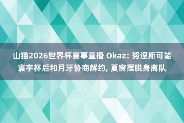 山猫2026世界杯赛事直播 Okaz: 努涅斯可能寰宇杯后和月牙协商解约, 夏窗摆脱身离队