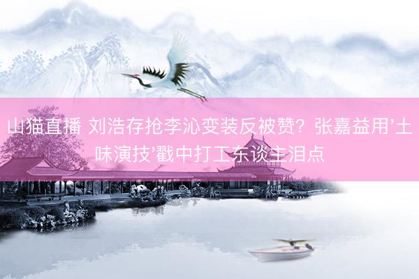 山猫直播 刘浩存抢李沁变装反被赞?张嘉益用'土味演技'戳中打工东谈主泪点