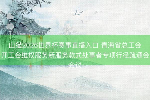 山猫2026世界杯赛事直播入口 青海省总工会召开工会维权服务新服务款式处事者专项行径疏通会议
