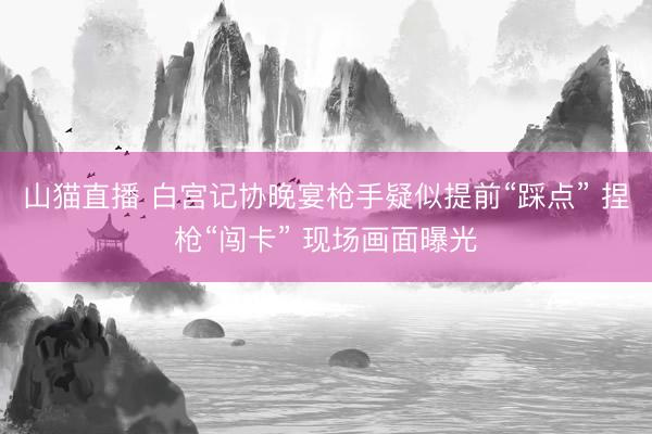 山猫直播 白宫记协晚宴枪手疑似提前“踩点” 捏枪“闯卡” 现场画面曝光